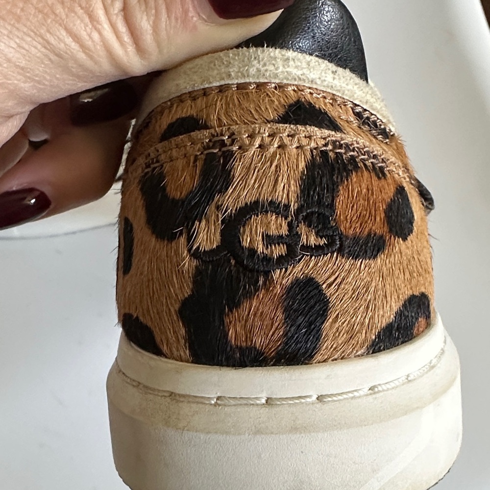 UGG Tan and Black Leopard Slip-On Sneakers - Picture 6 of 8